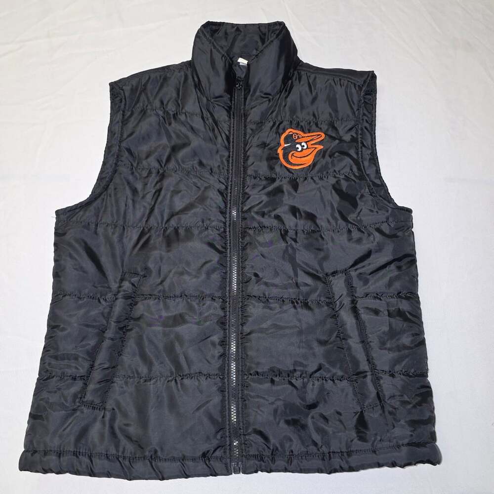 Baltimore Orioles Men's Black Full Zip Puffer Vest MLB The Elevin Group Size M